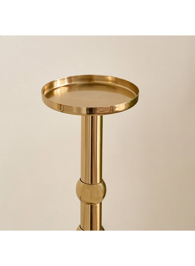 Home Box حامل شموع عمودي زخرفي باللونين الذهبي والأبيض - Image 3